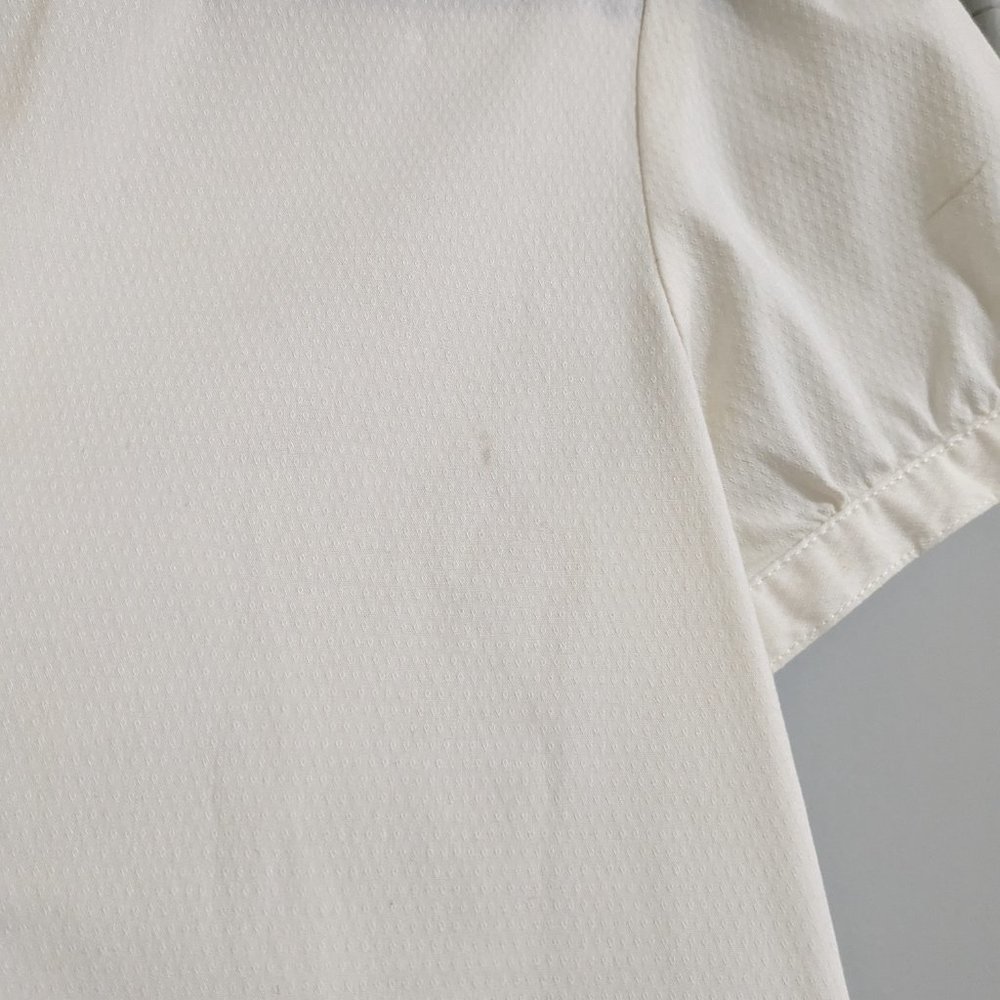 Theory White Ruffle Button Down - Picture 6 of 7